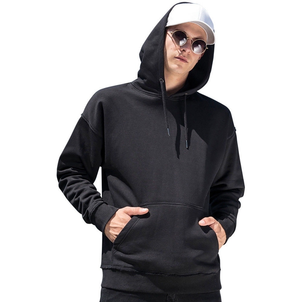 Cotton Addict Mens Oversized Front Pocket Hoodie Sweater S - Chest 44’ (111.76cm)