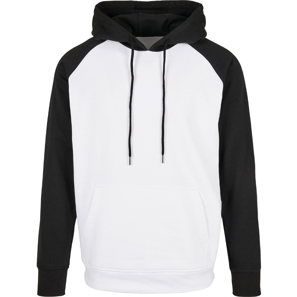Cotton Addict Mens Basic Raglan Comfort Fit Sporty Hoodie Small- Chest 44’