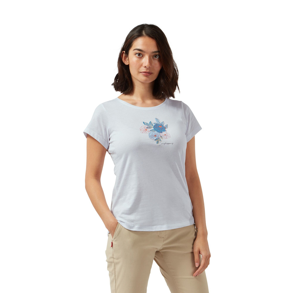 Craghoppers Womens Miri Short Sleeve Cotton Graphic T Shirt 16 - Bust 40’ (102cm)