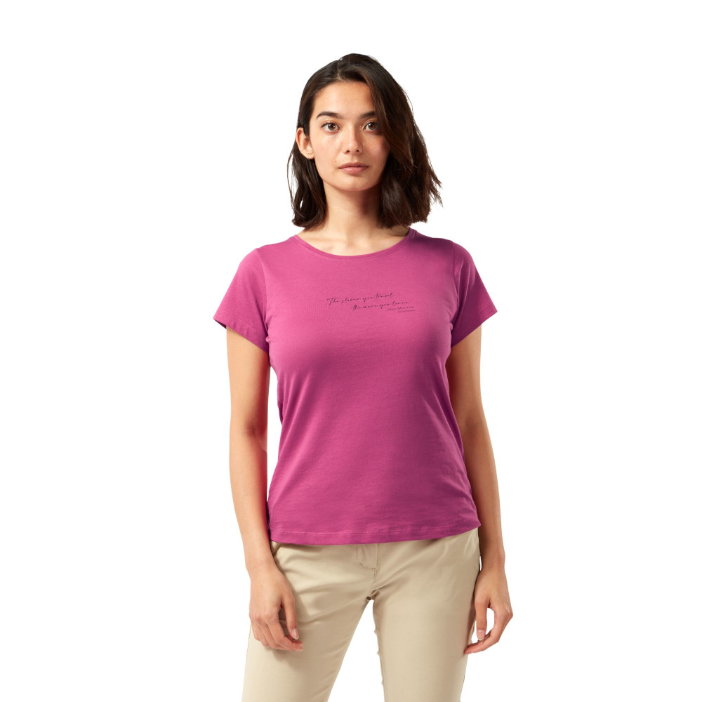Craghoppers Womens Miri Short Sleeve Cotton Graphic T Shirt 22 - Bust 46’ (117cm)
