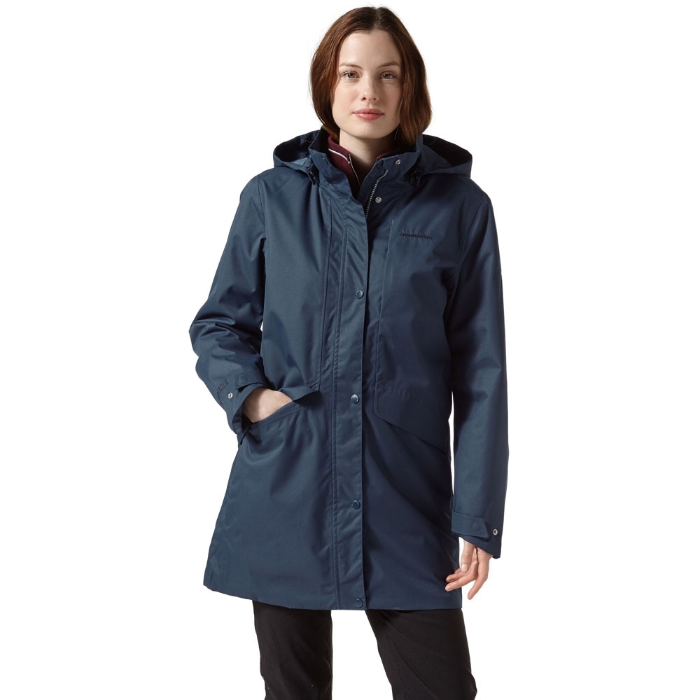 Craghoppers Womens Aird AquaDry Waterproof Hooded Jacket 8 - Bust 32 (81cm)