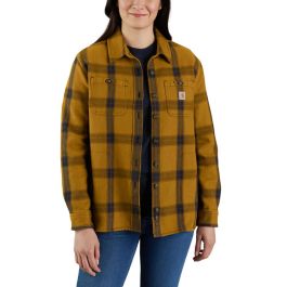 Women's carhartt flannel jacket on sale