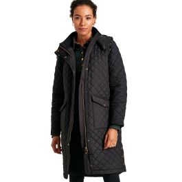 Joules Womens Chatham Padded Quilted Longline Coat Outdoor Look
