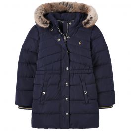 Joules navy online coat girls