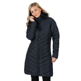 Women's fritha insulated quilted fur trimmed hooded parka jacket black deals