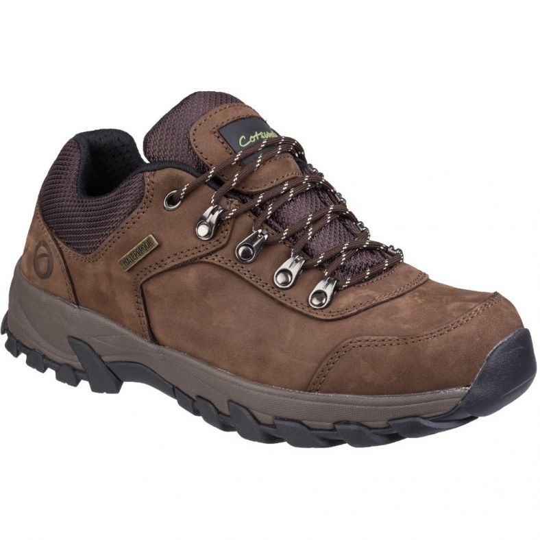 Cotswold Mens Hawling Lace Up Leather Durable Walking Shoes | Outdoor Look