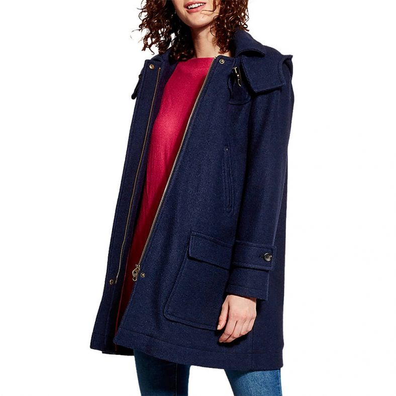 Joules Womens Woolsdale Double Faced Wool Blend Duffle Coat Joules Womens Woolsdale Double Faced Wool Blend Duffle Coat