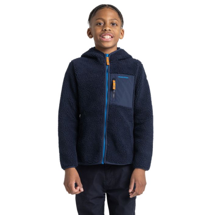 Boys borg lined hoodie top