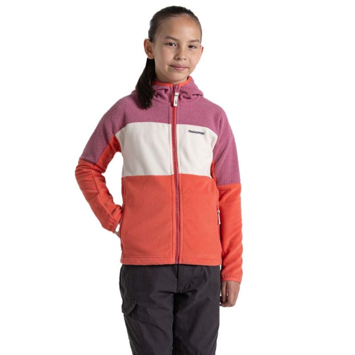Craghoppers Girls Bindloe Full Zip Hooded Fleece Jacket