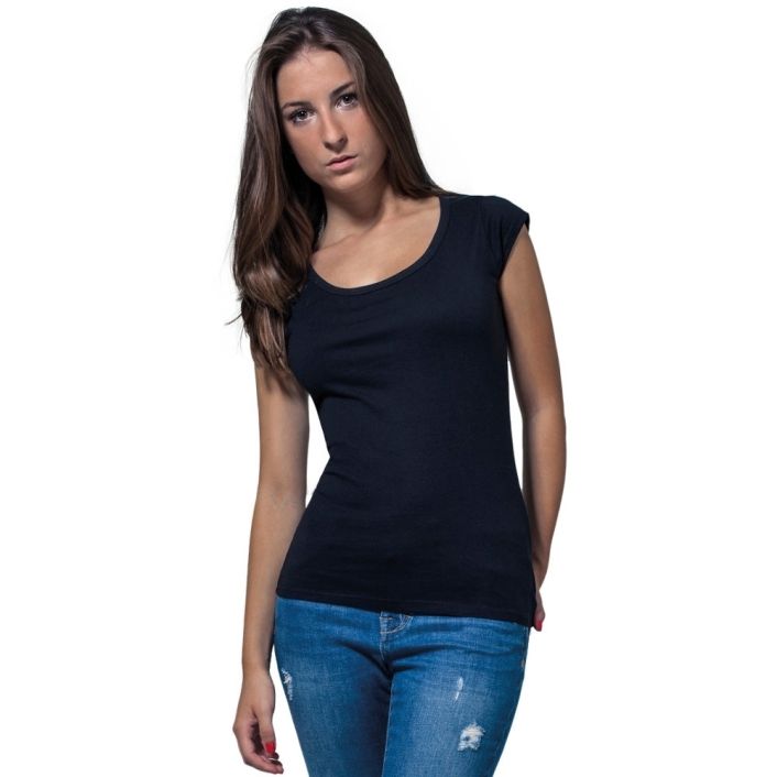 Cotton Addict Womens Back Cut Out Lightweight T Shirt