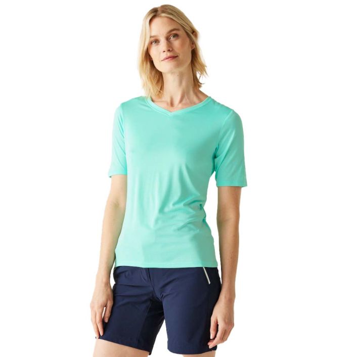 Regatta Womens Fingal II Quick Drying V Neck Design T-Shirt