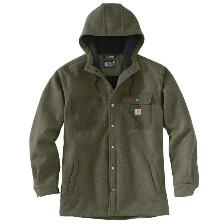 Carhartt Mens Wind Rain Relaxed Fit Bonded Shirt Jacket Outdoor Look