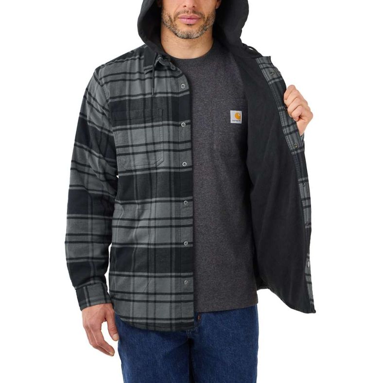 Lined flannel hoodie 2025