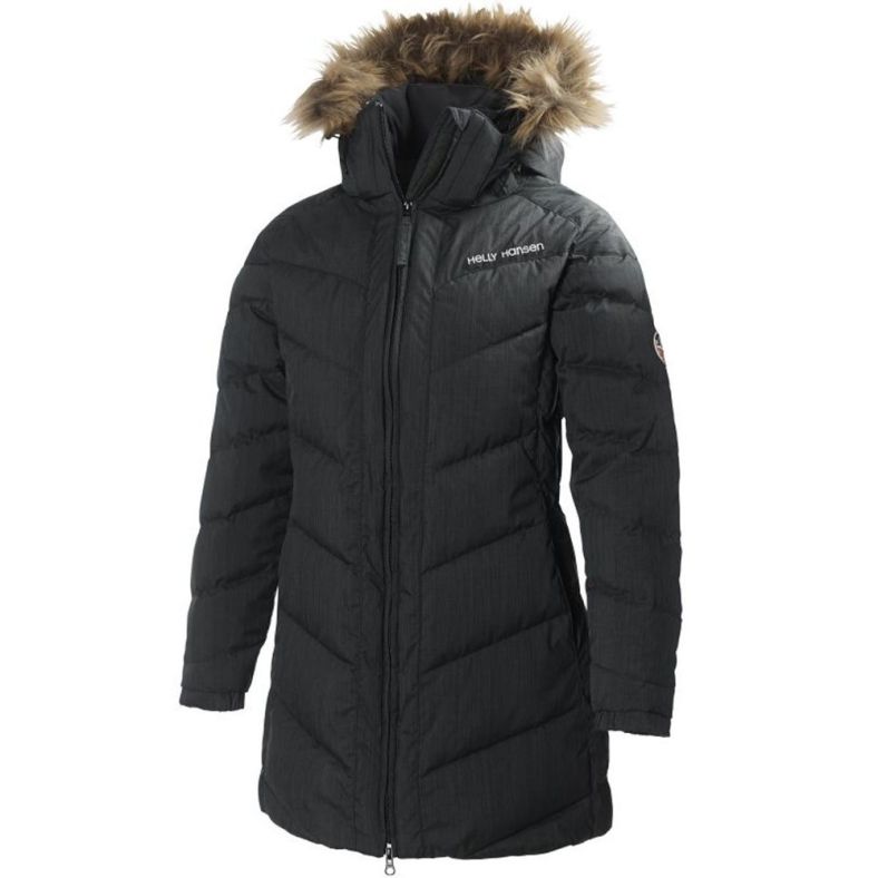 Helly Hansen Womens Hilton Water Resistant Down Parka Jacket Black