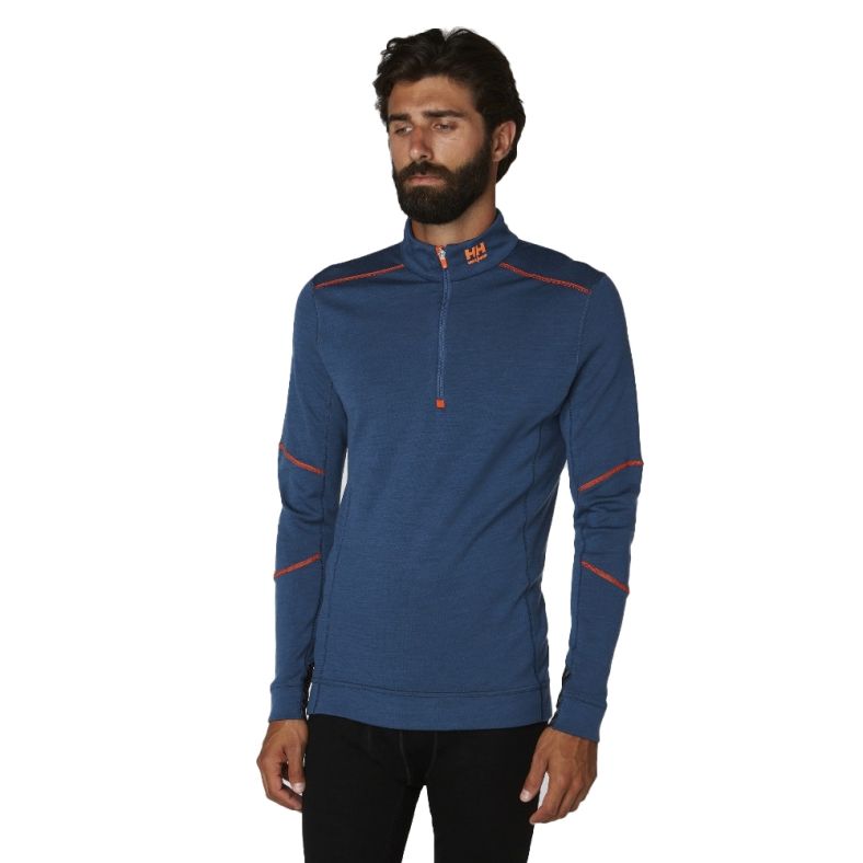 Helly Hansen Mens Lifa Merino Half Zip Workwear Base Layer Outdoor Look