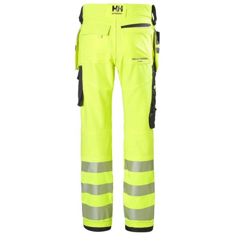 Helly Hansen Mens Icu Construction Hi Vis Work Trousers Outdoor Look