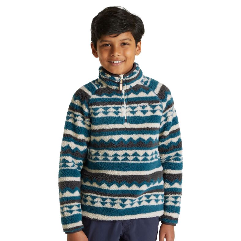 Craghoppers Boys Reagan Half Zip Pullover Warm Fleece Jacket Outdoor Look