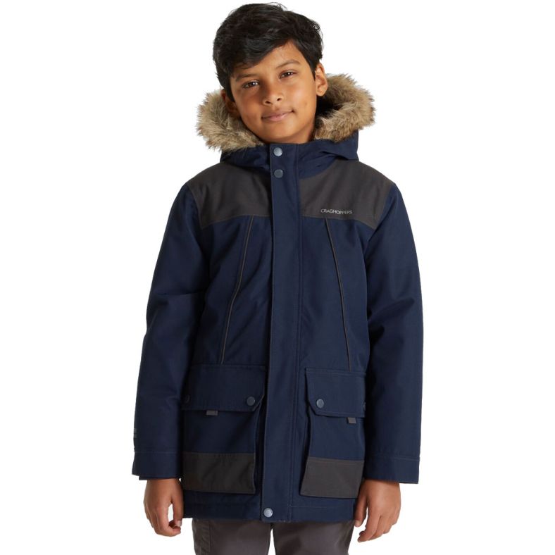 Craghoppers Boys Peyton Waterproof Parka Jacket Coat Outdoor Look