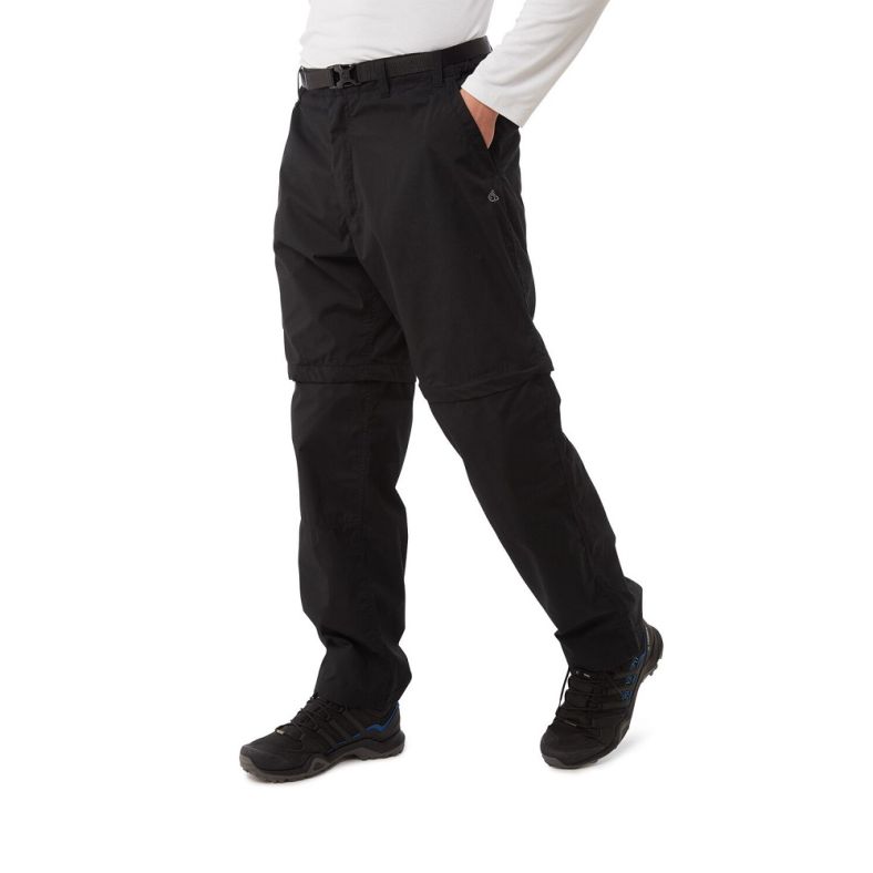 Craghoppers Mens Kiwi Convertible Walking Trousers Black Outdoor