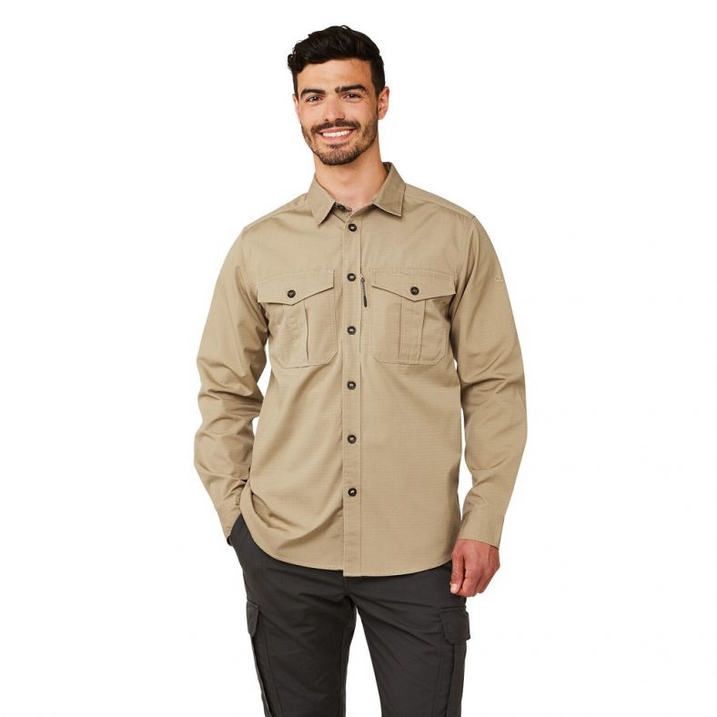 Craghoppers Mens Kiwi Ripstop Solarshield Long Sleeved Shirt