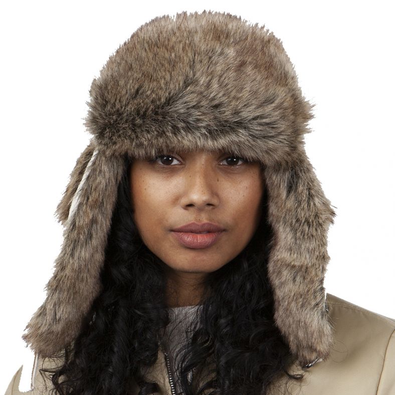 Women's trapper hat faux fur hotsell