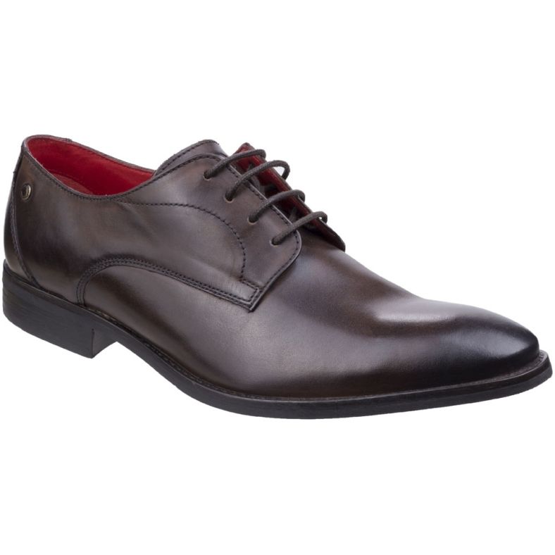 Base London IVY Men's Waxy/Burnished Leather Formal Smart Office Derby Shoes