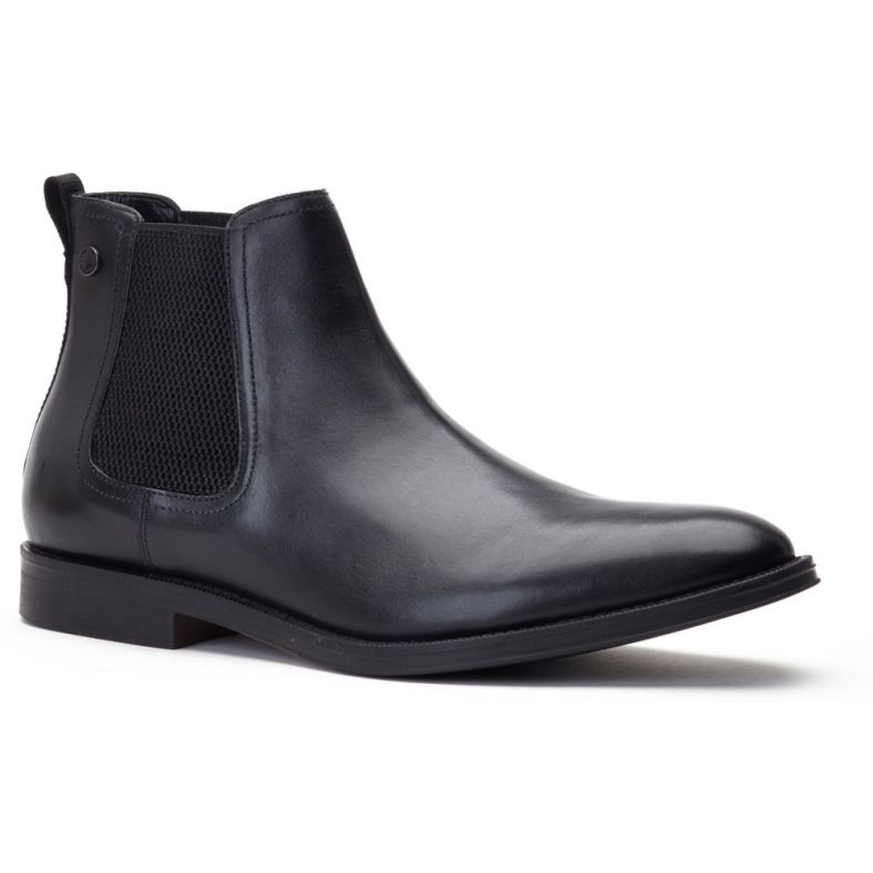 Base London Mens Bradwell Waxy Premium Leather Chelsea Boots