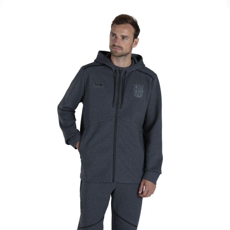 British Irish Lions Mens Full Zip Tech Rugby Hoody Outdoor Look