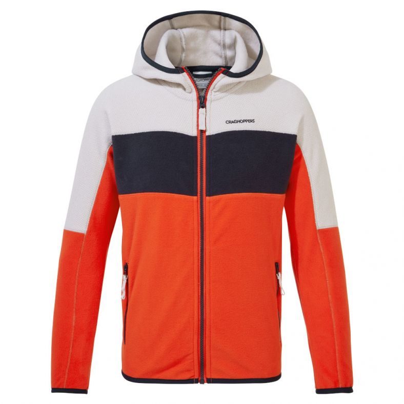 Craghoppers Boys Linden Hooded Micro Fleece Jacket Outdoor Look