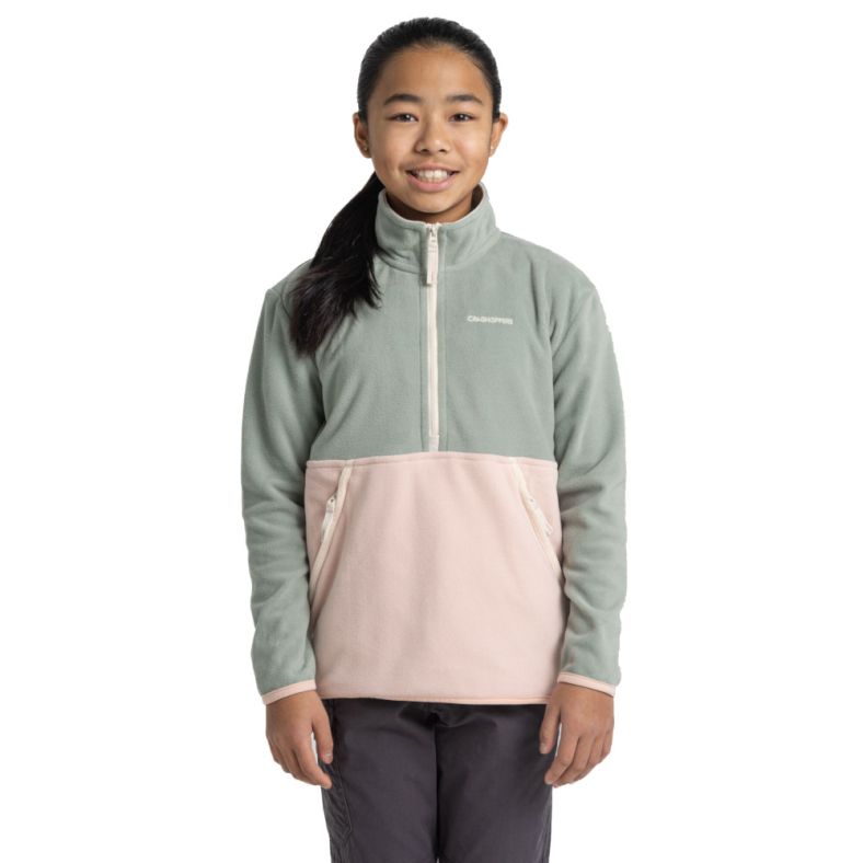 Craghoppers Girls Valo Half Zip Fleece Jacket Outdoor Look