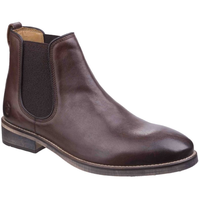 Cotswold Mens Corsham Town Leather Pull On Casual Chelsea Ankle Boots ...