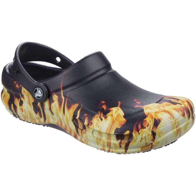 flame crocs with holes