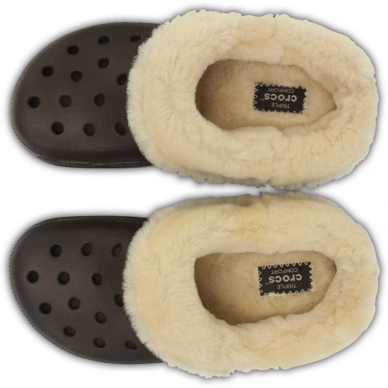 triple crocs comfort fur