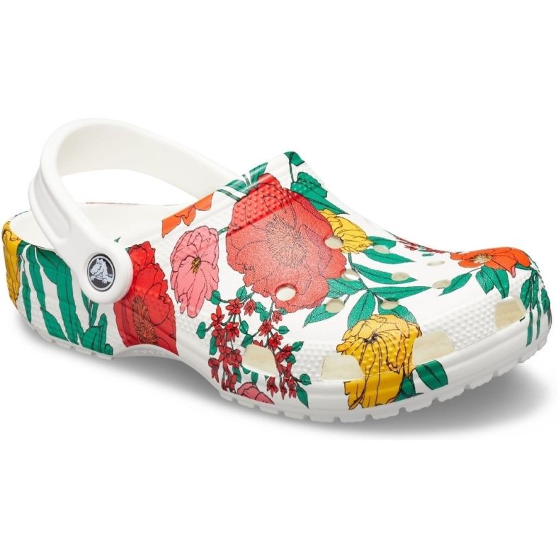Crocs Womens Classic Floral Print Sling Back Summer Clogs | Outdoor Look