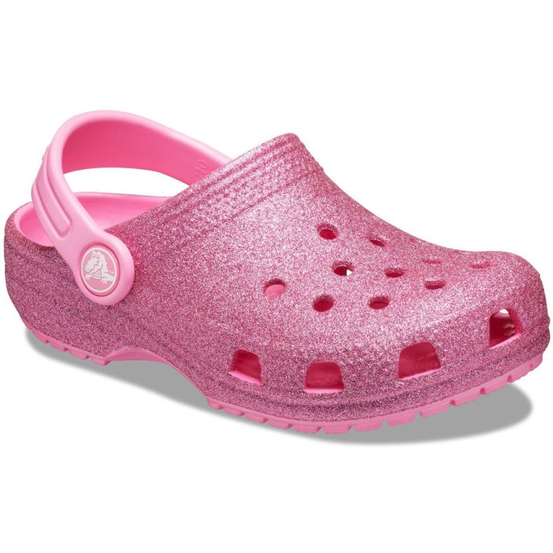 Crocs Girls Classic Breathable Glitter Summer Clogs Outdoor Look