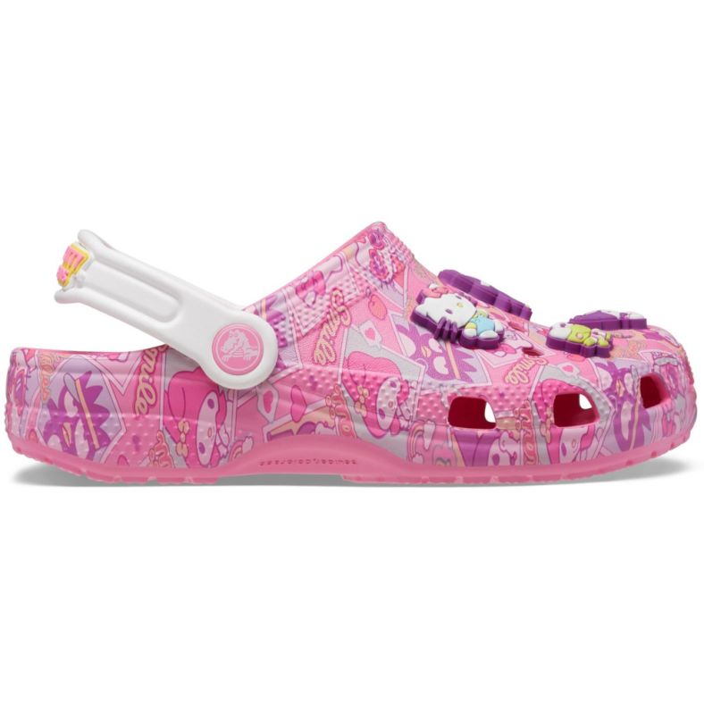 Crocs Girls Classic Hello Kitty Slip On Clog Sandals Outdoor Look