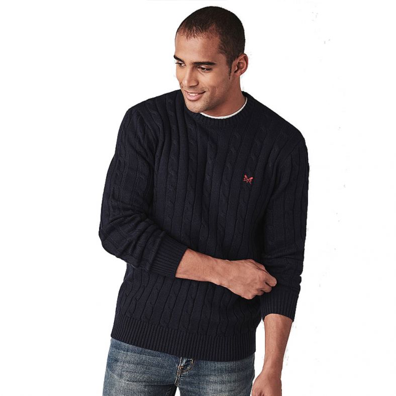 Crew clothing cable cheap knit jumper