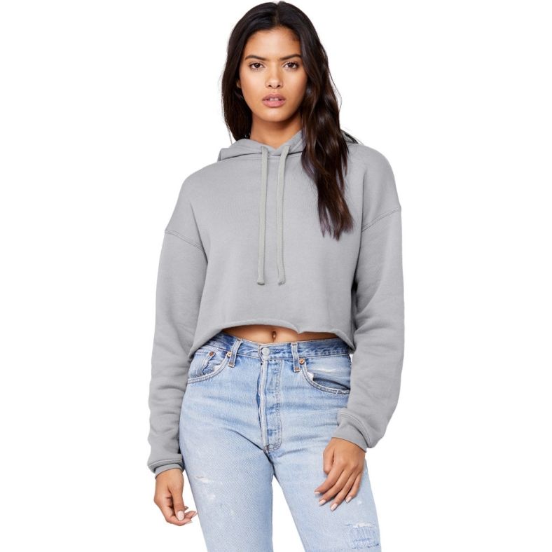 Cropped fleece hoodie online