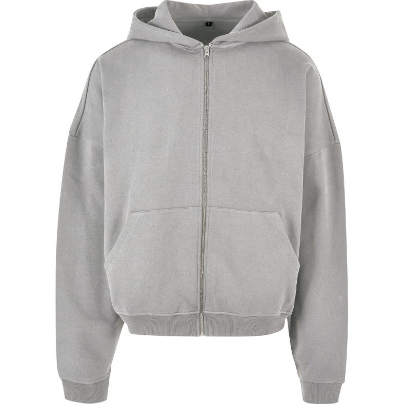 Cotton Addict Mens 90S Style Oversize Full Zip Hoodie Outdoor Look
