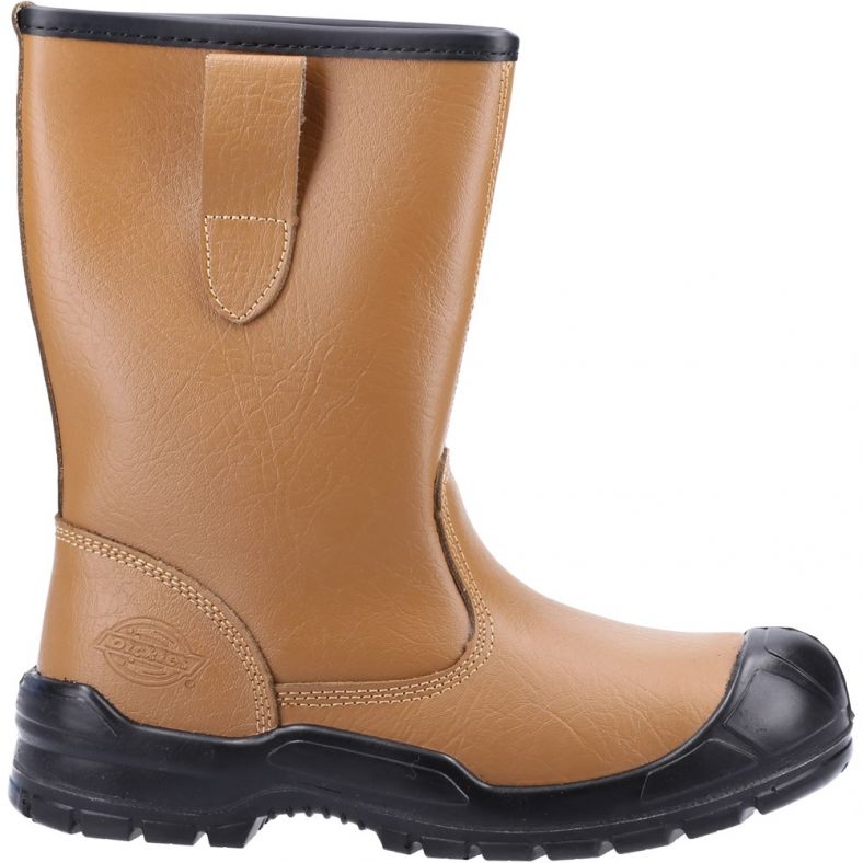 Dickies Mens Dixon Lined Steel Toe Leather Rigger Boots Outdoor Look