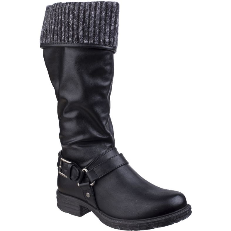 Womens cuffed boots discount