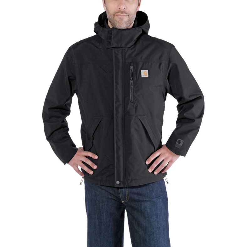 Carhartt Mens Shoreline Adjustable Waterproof Taped Seams Jacket Coat Outdoor Look