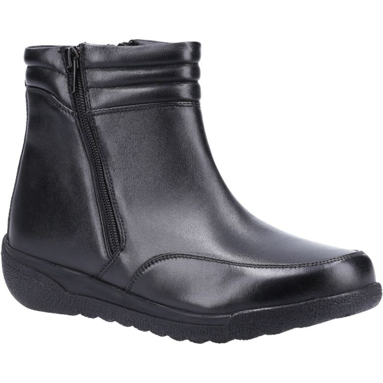 Fleet Foster Womens Morocco Twin Zip Leather Ankle Boots Outdoor Look