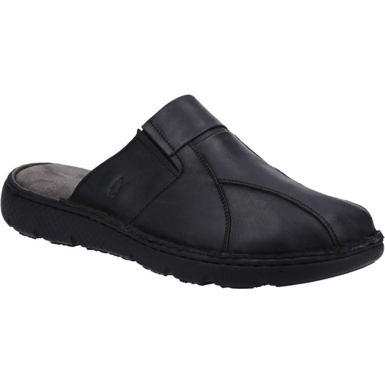 Hush Puppies Mens Carson Leather Mule Summer Slider Sandals