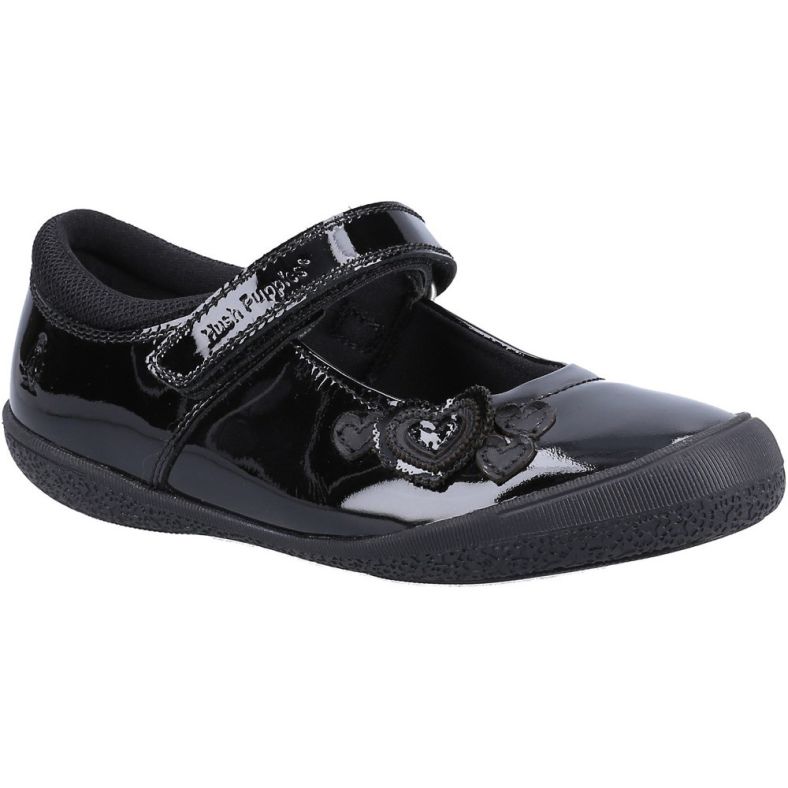 Hush Puppies Jessica Patent Mary Jane Back To School Shoes - Black |  very.co.uk