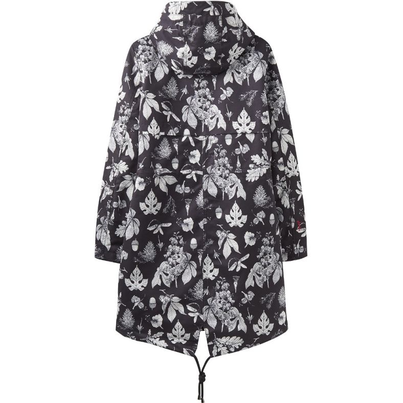 Joules Womens Ladies Z Raine Printed Mid Length Waterproof Rain Jacket Outdoor Look