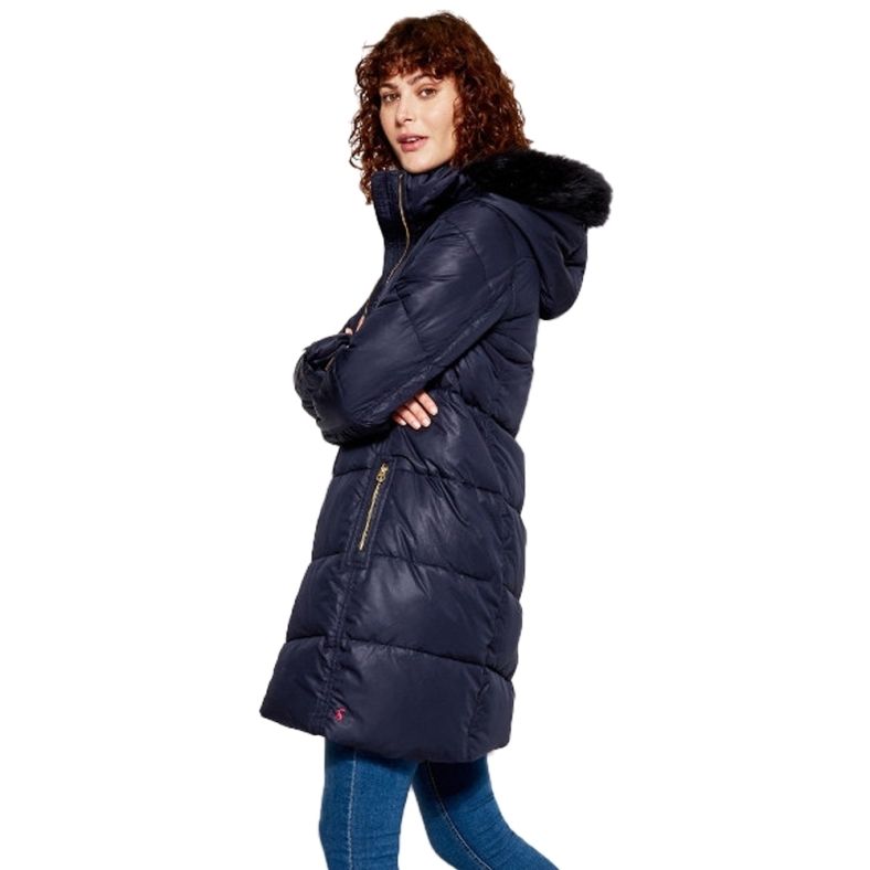 joules navy puffer coat