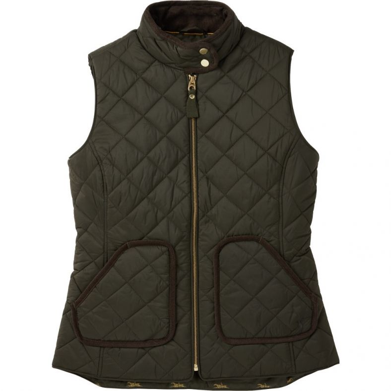 Joules Brookdale Ladies Quilted Horse Riding Country Funnel Neck Padded Gilet 