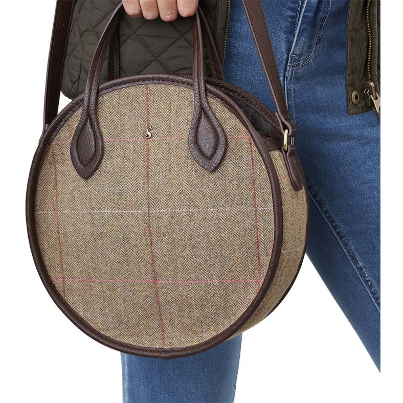 Joules pink tweed 2025 bag