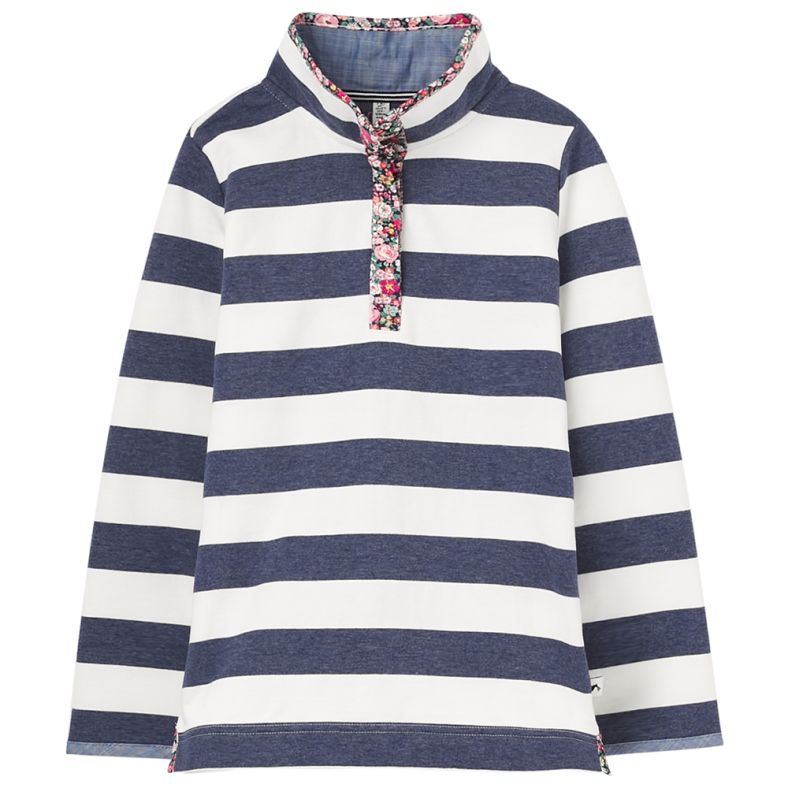 Joules Girls Saunton Funnel Neck Printed Sweatshirt Outdoor Look